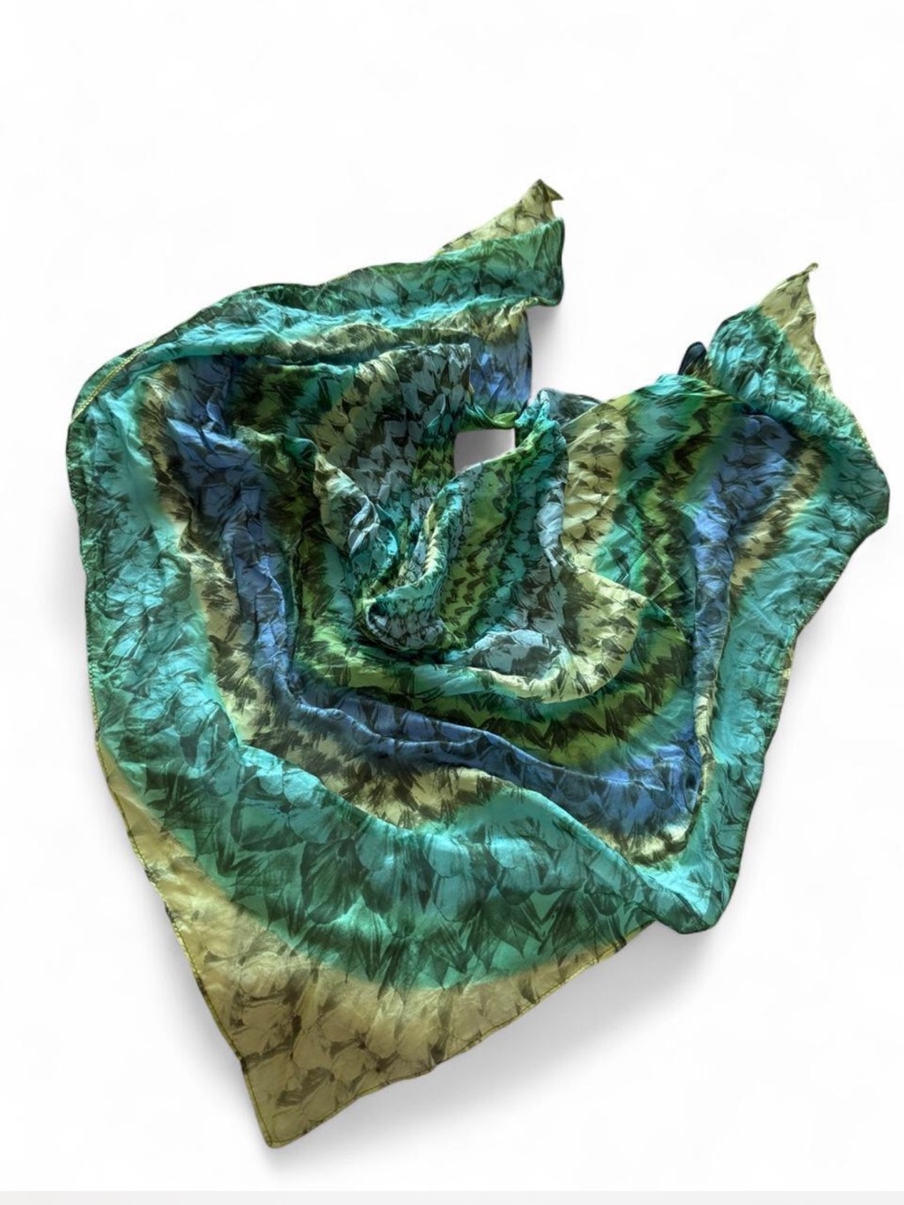 Green & Blue Patterned Women's Fashion Scarf